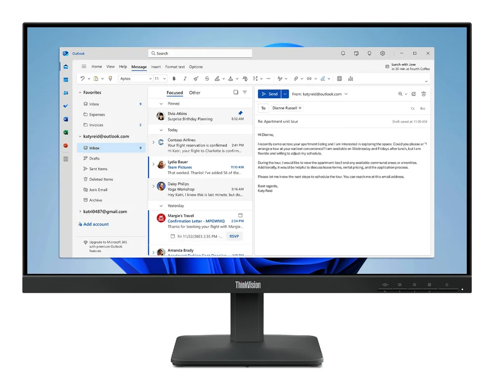 MONITOR LENOVO THINKVISION S24-4E /23.8 FHD (1920X1080) IPS / 1X HDMI® 1.4, 1X VGA /3 YR GARANTIA CENTRO DE SERVICIO