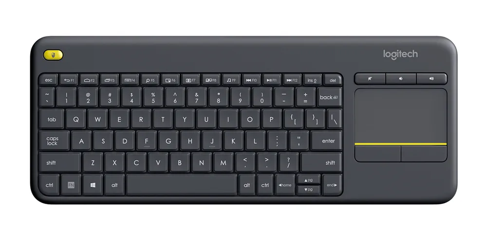 Wireless Touch Keyboard LOGITECH K400 PLUS - Negro, Inalámbrico 920-007123