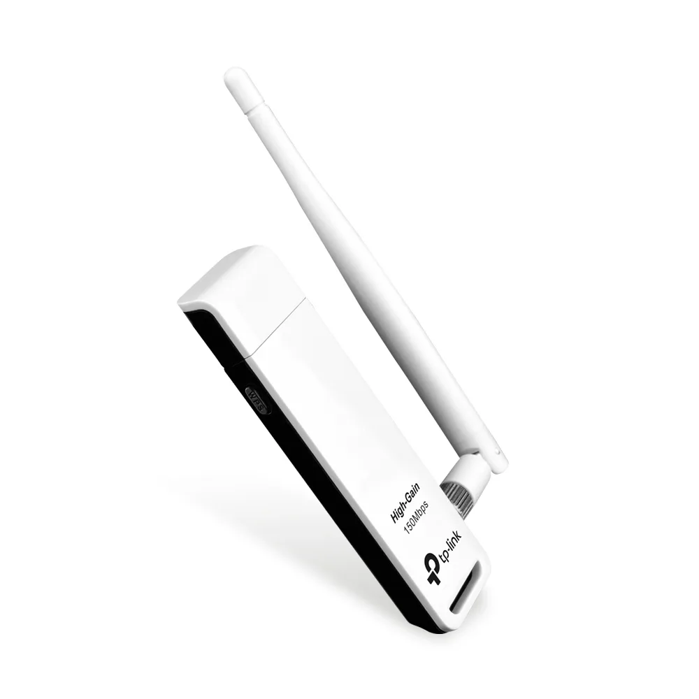 Adaptador USB TP-LINK TL-WN722N - Inalámbrico, 150 Mbit/s, Color blanco