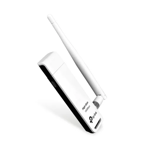 Adaptador USB TP-LINK TL-WN722N - Inalámbrico, 150 Mbit/s, Color blanco