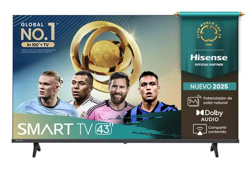 Televisor Hisense 43A4NV - 43 pulgadas, LED FHD, 1920 x 1080 Pixeles, VIDAA SMART TV