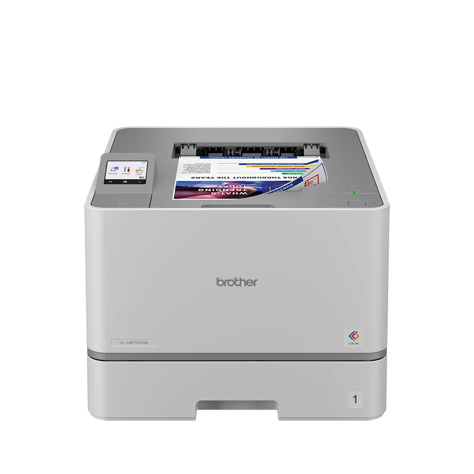 Impresora Láser Color Brother Valor HLL8570CDW - 33 ppm, Dúplex, Gigabit Ethernet, Wifi 2.4/5GHz, Tóners de hasta 10, 000 págs 250 hojas