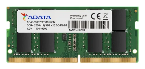 Memorias Memoria RAM ADATA Sodimm DDR4 8GB PC4-21300 2666MHZ CL19 260PIN 1.2V Laptop