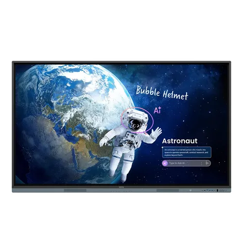 PANTALLA INTERACTIVA BENQ RM7505 75 / DLED / 4K UHD / 450NITS / IA / ANDROID / 8GB/128 GB / VGA, HDMI, USB, DISPLAYPORT, RS232, LAN, WIFI, BT, ALTAVOCES-MICROFONO / 50 PTS TACTILES / GARANTIA 3 AÑOS