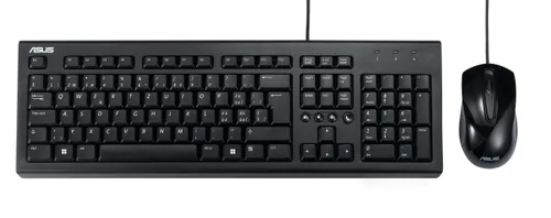 ASUS U2000 KEYBOARD+MOUSE/BK/SP U2000, Teclado Y Mouse Alambrico Usb, Cable 1.5M, 105