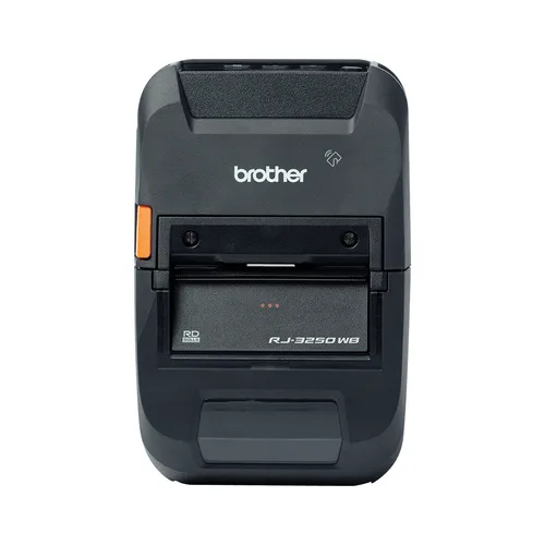 Impresora portátil para etiquetas y tickets Brother RJ3250WBL - térmica directa, USB, Wifi, BT, imprime etiquetas y tickets de hasta 2.8 Pulgadas de