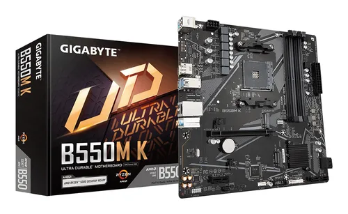 Tarjeta Madre Gigabyte Micro ATX B550M K - S-AM4, AMD B550, HDMI, 128GB DDR4 para AMD MB GIGABYTE B550M K 128 GB
