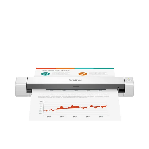 Escáner portátil Brother Valor DS640 - 15 ppm, Micro USB 3.0, soporta 1 hoja/credencial por escaneo, escanea hasta 100 hojas diarias DSMOBILE 100