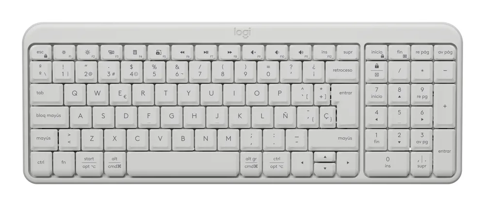 LOGITECH 920-013446 K250 Compacto Bluetooth (español) Blanco Teclado Multimedia
