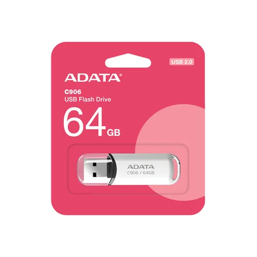 Memoria USB ADATA C906 - Blanco, 64 GB AC906-64G-RWH