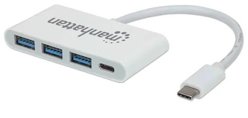 HUB USB,MANHATTAN,163552,-C 3 PTOS A + 1 PTO C