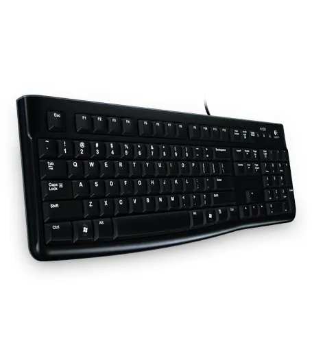 Teclado Basico LOGITECH K120 Alambrico USB Resistente A Derrames (español) Negro