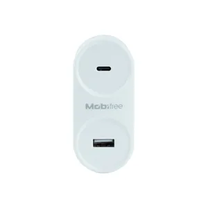 Cargador Mobifree Cargador de pared USB y Tipo C - Color blanco, Pared, Corriente alterna, USB, 1 MB-923354