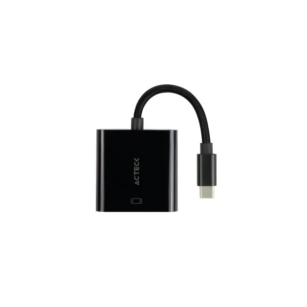 Adaptador USB-C a VGA Shift Plus AV415 Acteck Negro AC-934725