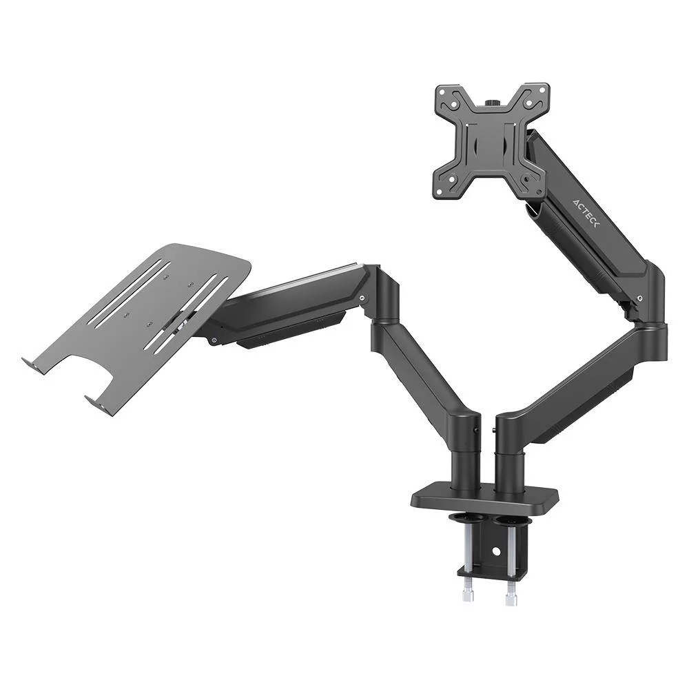 Soporte 2 en 1 ENFORCE MOTION SM729 ACTECK Soporte para Monitor y Laptop 2 en 1 para Escritorio con C-Clamp 9 kg AC-944717