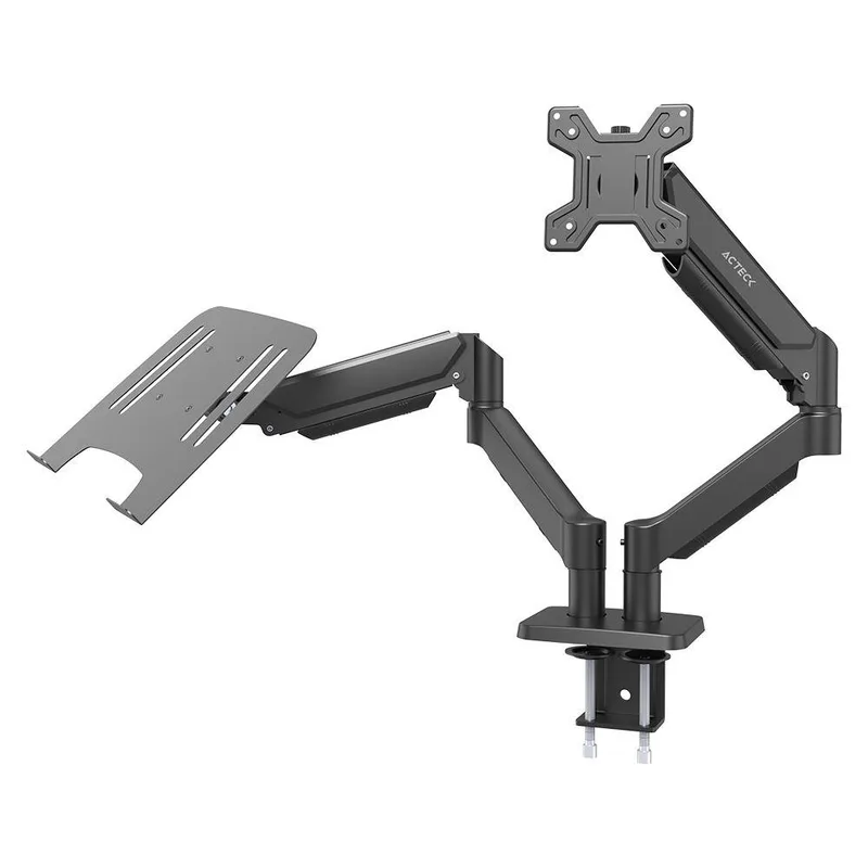 Soporte 2 en 1 ENFORCE MOTION SM729 ACTECK Soporte para Monitor y Laptop 2 en 1 para Escritorio con C-Clamp 9 kg AC-944717