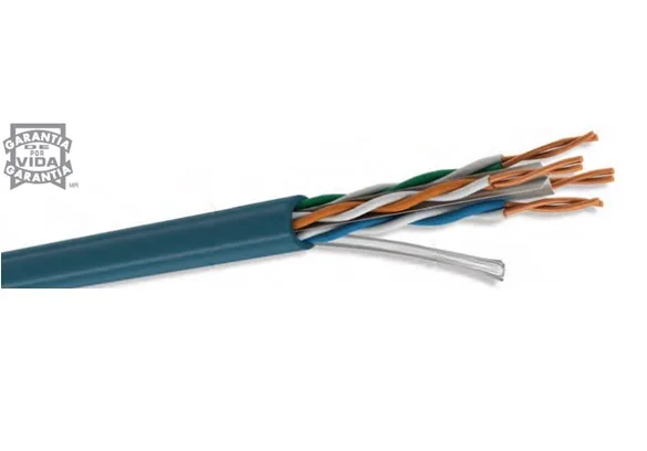 Bobina UTP CAT6 para interior - 4 pares, 23 AWG, bobina de 305 mts, 100 cobre, condumex 66446815, color azul