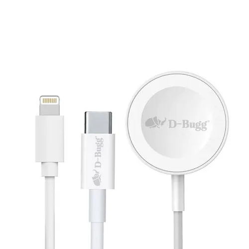 Cargador Apple Wach. TI0DB-01 Cable Tipo C a Lightning con Cargador Inalámbrico para apple wach DBUGG Blanco