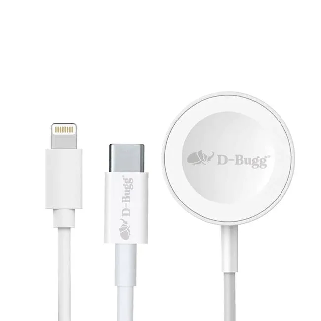 Cargador Apple Wach. TI0DB-01 Cable Tipo C a Lightning con Cargador Inalámbrico para apple wach DBUGG Blanco