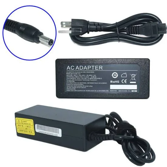 Cargador / Adaptador para Laptop AC-Toshiba GENERICO de 65W 19V-3.42A (5.5*2.5) Adaptador de Corriente 65W 19V-3.42A
