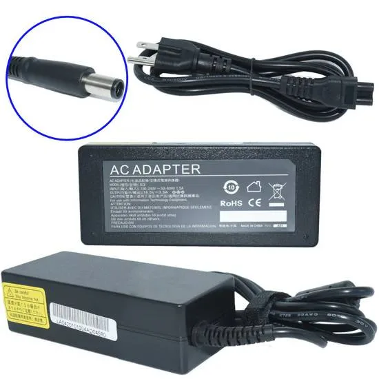 Cargador / Adaptador para Laptop GENERICO AC-HP-PinCentral de 65W 18.5V-3.5A (7.4*5.0) Adaptador de Corriente 65W 18.5V-3.5A