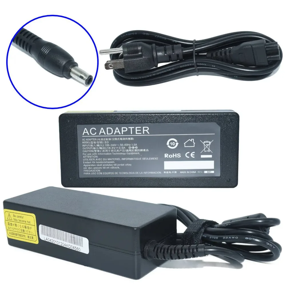 Cargador / Adaptador para Laptop AC-Mini GENERICO de 40W 19V 2.15A (5.5*1.7) Adaptador de Corriente 40W 19V-2.15A