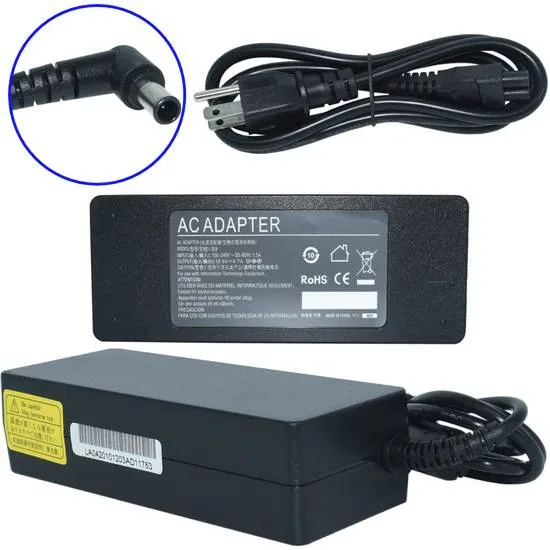 Cargador / Adaptador para Laptop AC-Sony-VAIO GENERICO de 90W 19.5V-4.74A (6.0*4.4) Adaptador de Corriente 90W 19.5V-4.74A