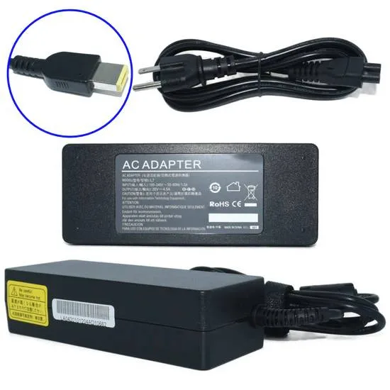 Cargador / Adaptador para Laptop AC-Lenovo-Cuadrada GENERICO de 90W 20V/4.5A 90W 20V 4.62A