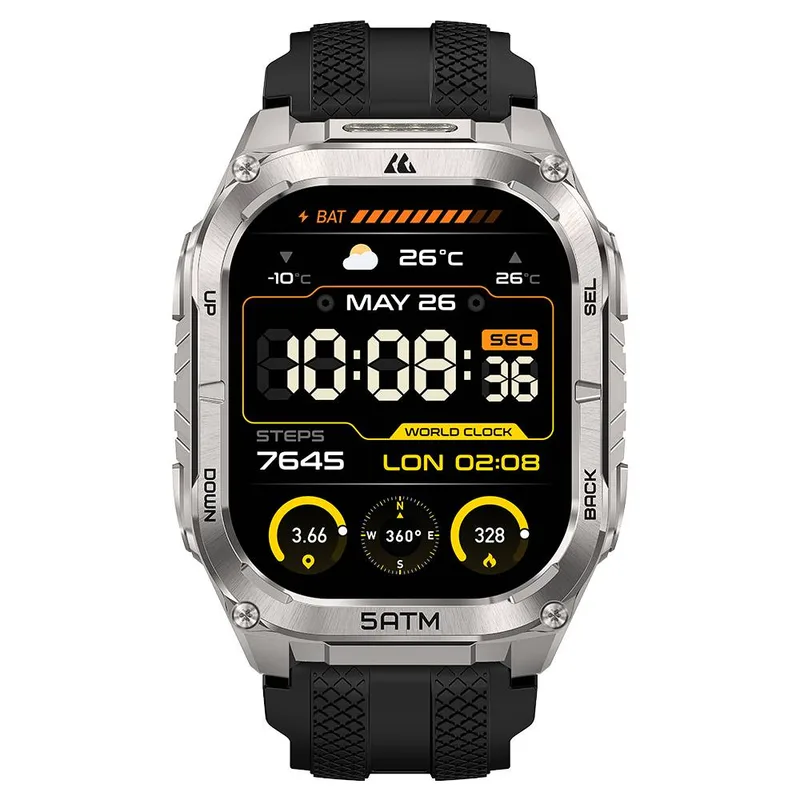 Smartwatch KOSPET KOSPET TANK M4 tmko-007 - Plata, 10 días, Resistente al agua