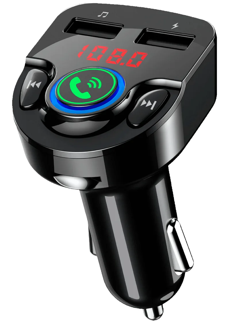 Transmisor de Audio Bluetooth para Auto Manos Libres Carga Rápida | PERFECT CHOICE Negro PC-331148