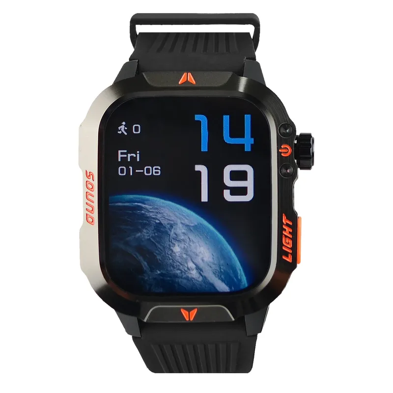 Smartwatch Deportivo Outdoors Sumergible con Linterna y Brújula Integradas Everest |PERFECT CHOICE Negro PC-270195