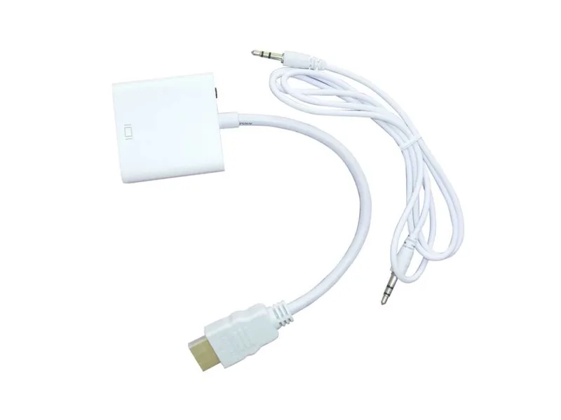 Convertidor HDMI/VGA Naceb Technology - HDMI, VGA, Macho/hembra, Color blanco NA-235