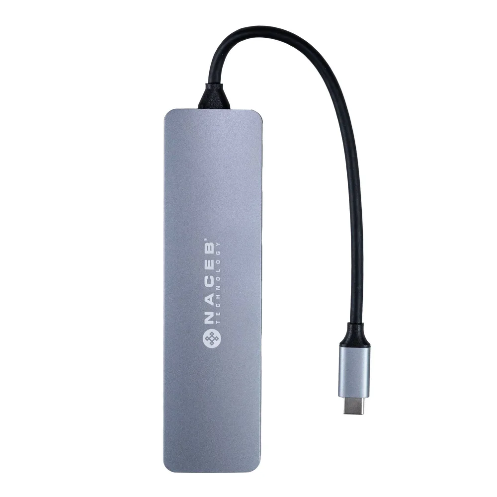 Adaptador Hub Tipo C Naceb 7 EN 1 NA-0127nnnn Naceb Technology Gris