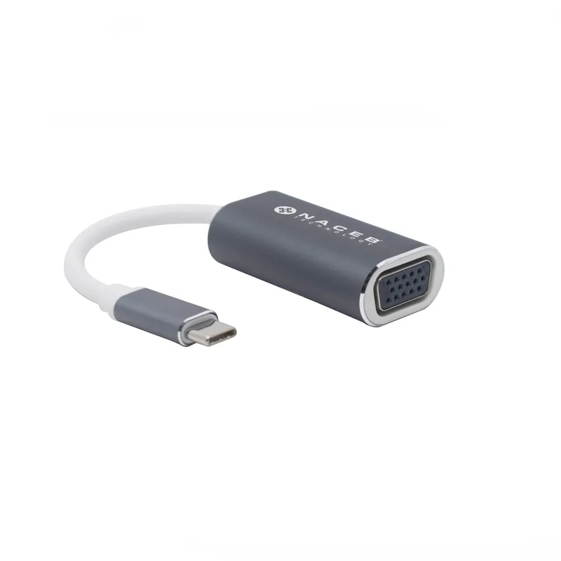 Adaptador NACEB TIPO C A VGA NA-0110 Naceb Technology Plata