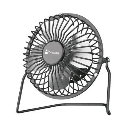 Mini Ventilador de Escritorio Nextep NE-690 metálico color gris con conexión de USB Negro
