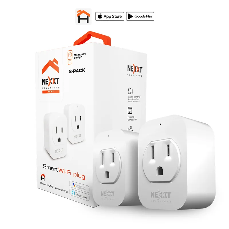 Enchufe inteligente Wi-Fi / 110V / 2PK Nexxt Solutions Home AHIWPSO4U1 2PK