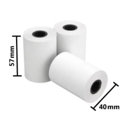 Rollo de Papel Nextep Térmico NE-528 57x40 mm c/10 piezas gramage 55 y largo 14m+5 impresión color negro