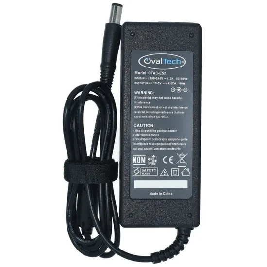 Cargador / Adaptador para Laptop OTAC-E52 OVALTECH de 90W 19.5V 4.62A (7.4*5.0) Pin Central 19.5V/4.62AH C/Blister + USB
