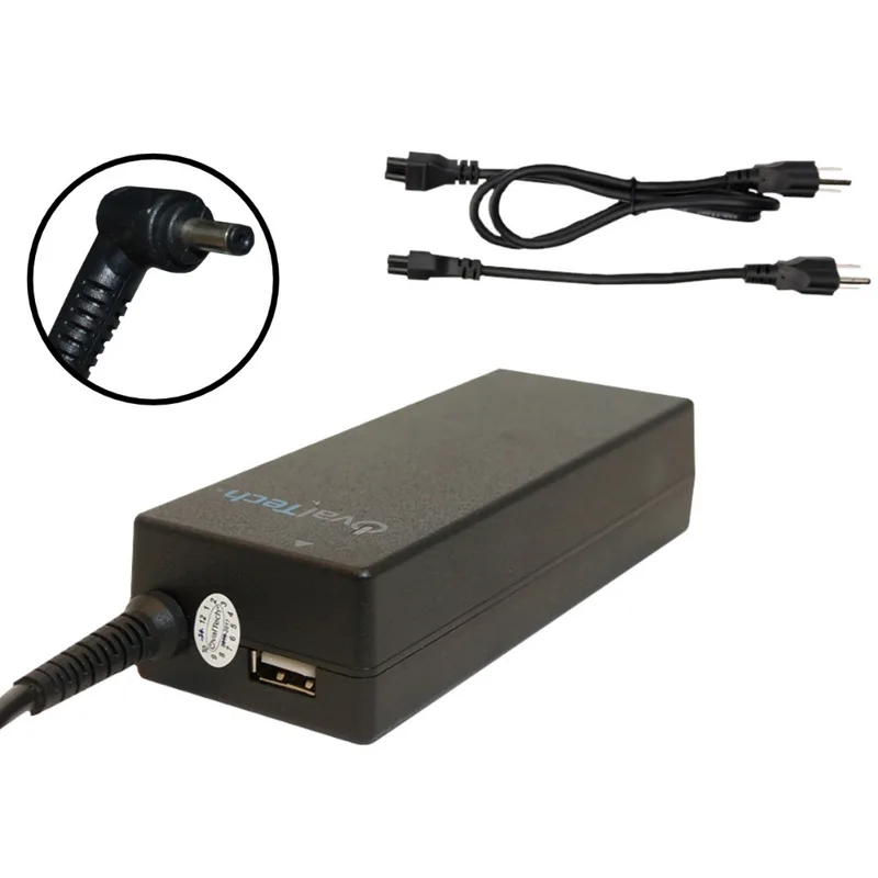 Cargador / Adaptador para Laptop OVALTECH OTAC-E65 de 33W 19V-1.75A (4.0*1.35) 19V/1.75AH + USB