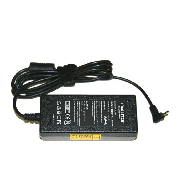 Cargador / Adaptador para Laptop OTAC-E72 OVALTECH de 40W 19V-2.1A (2.5*0.7) 19V/2.1AH