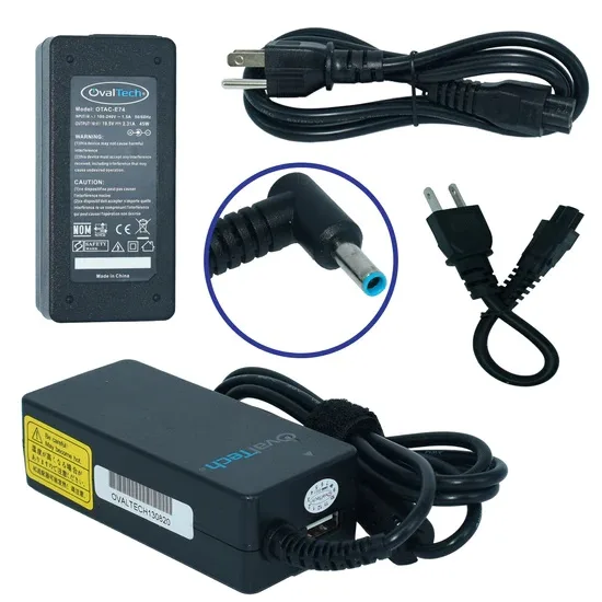 Cargador / Adaptador para Laptop OTAC-E74 OVALTECH de 45W 19.5V 2.31A (4.5*3.0) 19.5V/2.31AH