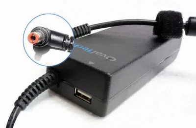 Cargador / Adaptador para Laptop OTAC-E78 OVALTECH de 90W 20V 4.5A (5.5*2.5 punta café) 20V/4.5AH C/Blister + USB