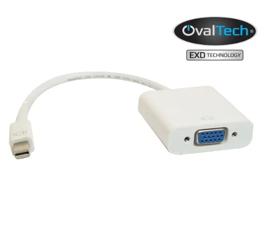 Adaptador Mini DisplayPort a VGA OVALTECH OVMDP-VGA OVMDP-VGA Color blanco