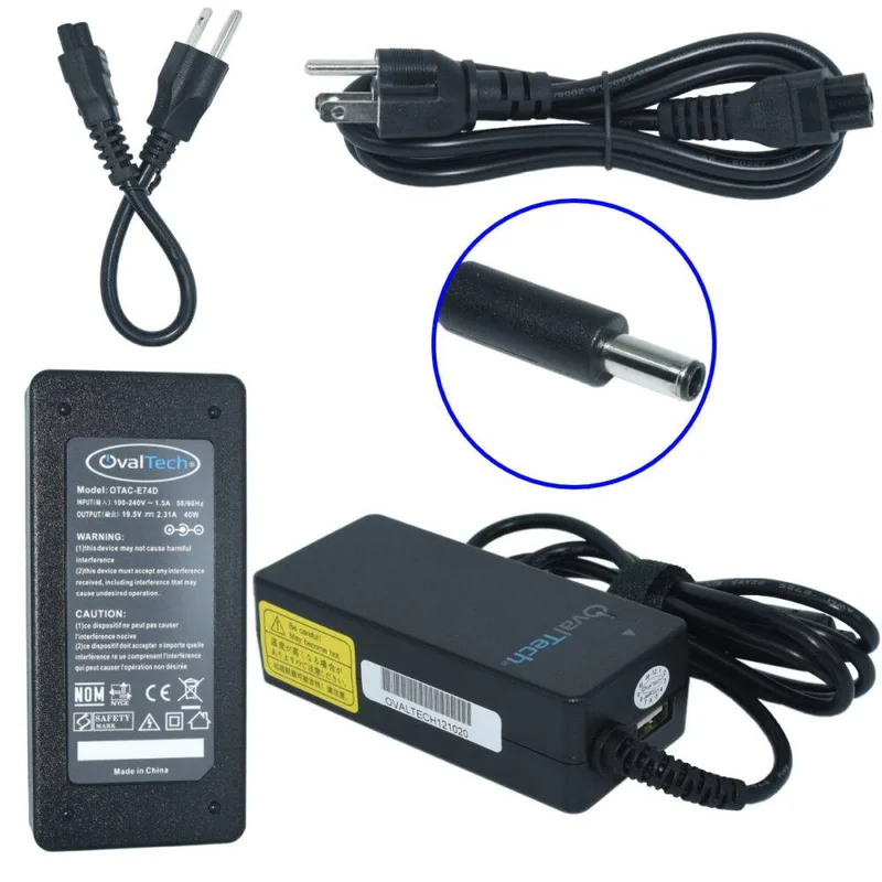 Cargador / Adaptador para Laptop OTAC-E74D OVALTECH de 45W 19.5V 2.31A (4.5*3.0) 19.5V/2.31AH para DELL, Dell XPS 13 9343-4143 Notebook Dell XPS 13