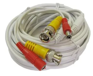 Cable siamés coaxial Pre-ensamblado de 20 metros de largo - incluye conectores de video y energía PROVISION-ISR Negro PR-CA20