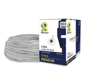 Bobina UTP - Cat6, 100 m, Interior, Gris, 100 Cobre, BROBOTIX 065810