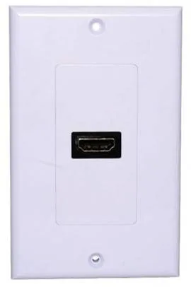 Tapa - Faceplate de 1 Panel con Jack Hdmi Hembra - Universal, Standard, Blanco, Brobotix 163225