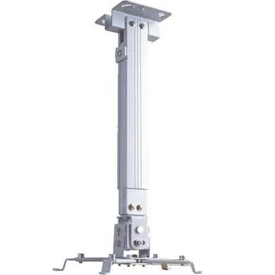 Soporte de Proyector Universal - para Techo ó Pared, Expandible de 43 a 63 cms, en Acero, con Resistencia de 10 kg, Color Blanco, BROBOTIX 573106