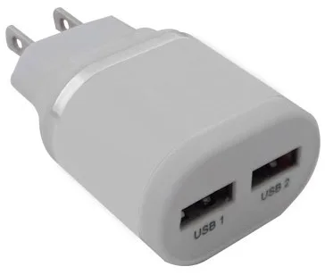 Cargador BROBOTIX 161264B - Color blanco 2 Puertos USB 161264B