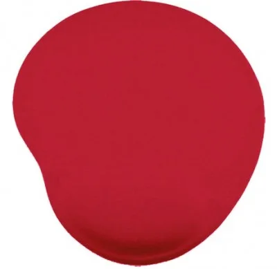 Mouse Pad - C/ Almohadilla Tipo Gel, ROJO, Antiderrapante, Monótono, 24.5*21.5*0.2 Cms, BROBOTIX 500074R EMP0001SL